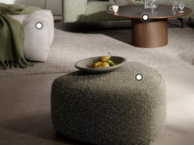 【美品/値引き可能】BoConceptBermudaフットスツールライトグリーン