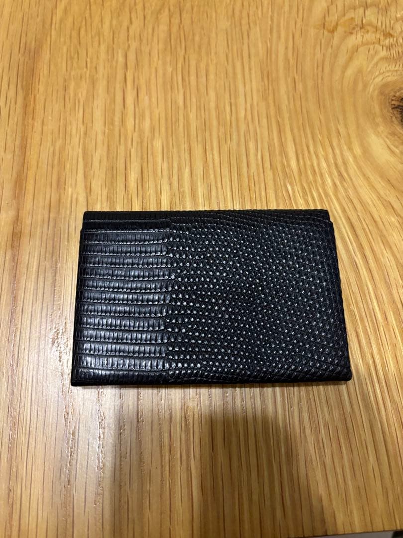 C*W様 t.mbh 葉合せ　名刺カード　リザード　ブラック　名刺入れ　tmbh