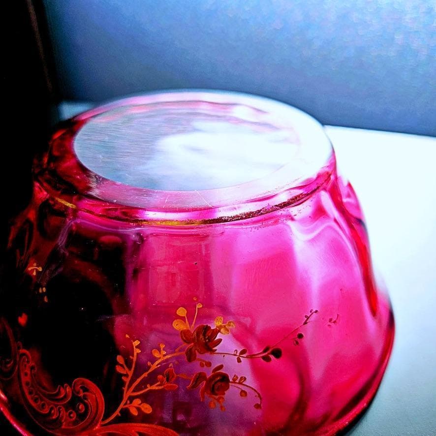 赤金彩オールドバカラ ルイ15世様式のボウル 19世紀