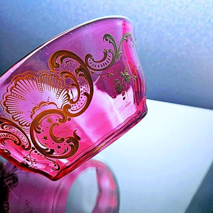 赤金彩オールドバカラ ルイ15世様式のボウル 19世紀