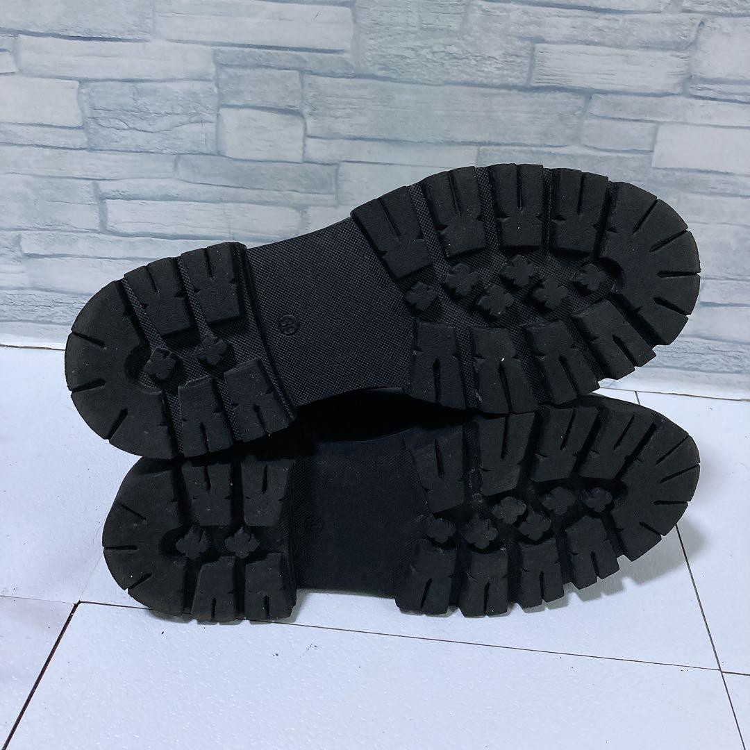 極美品 REMME レメ サイドゴアブーツ 厚底 バックジップ 本革 黒 39