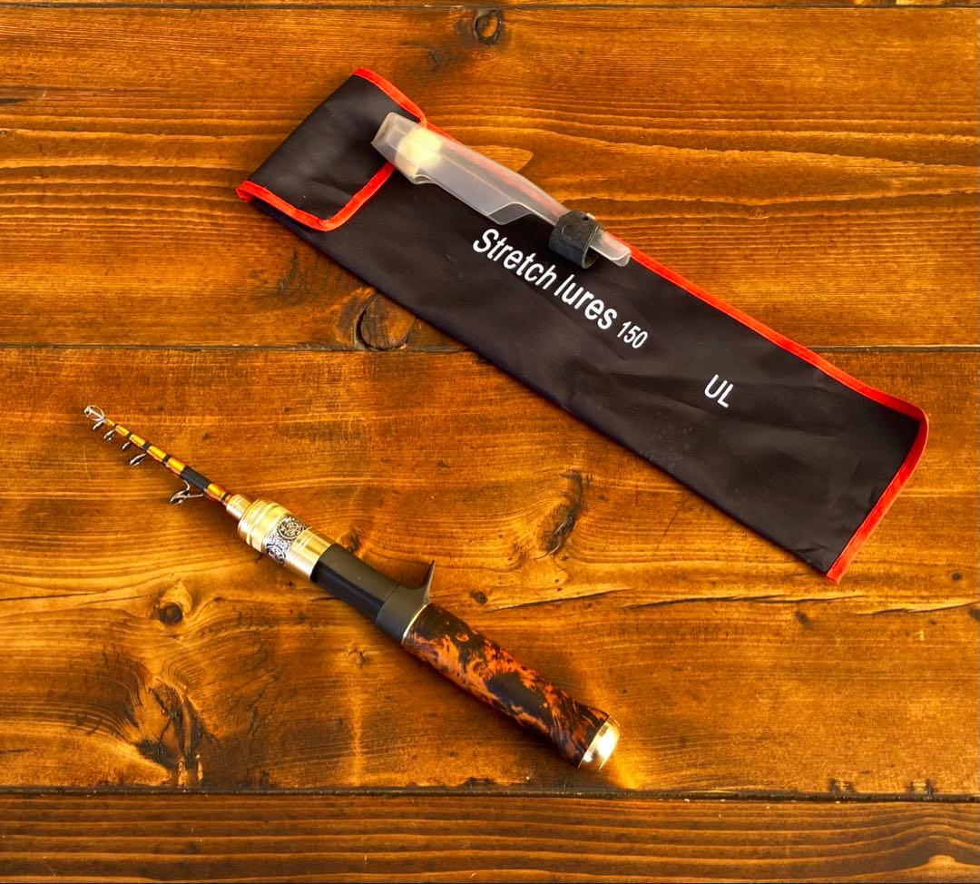 新品未使用　超軽量　カーボンロッド　5ft トラウトロッドベイトテレスコロッド