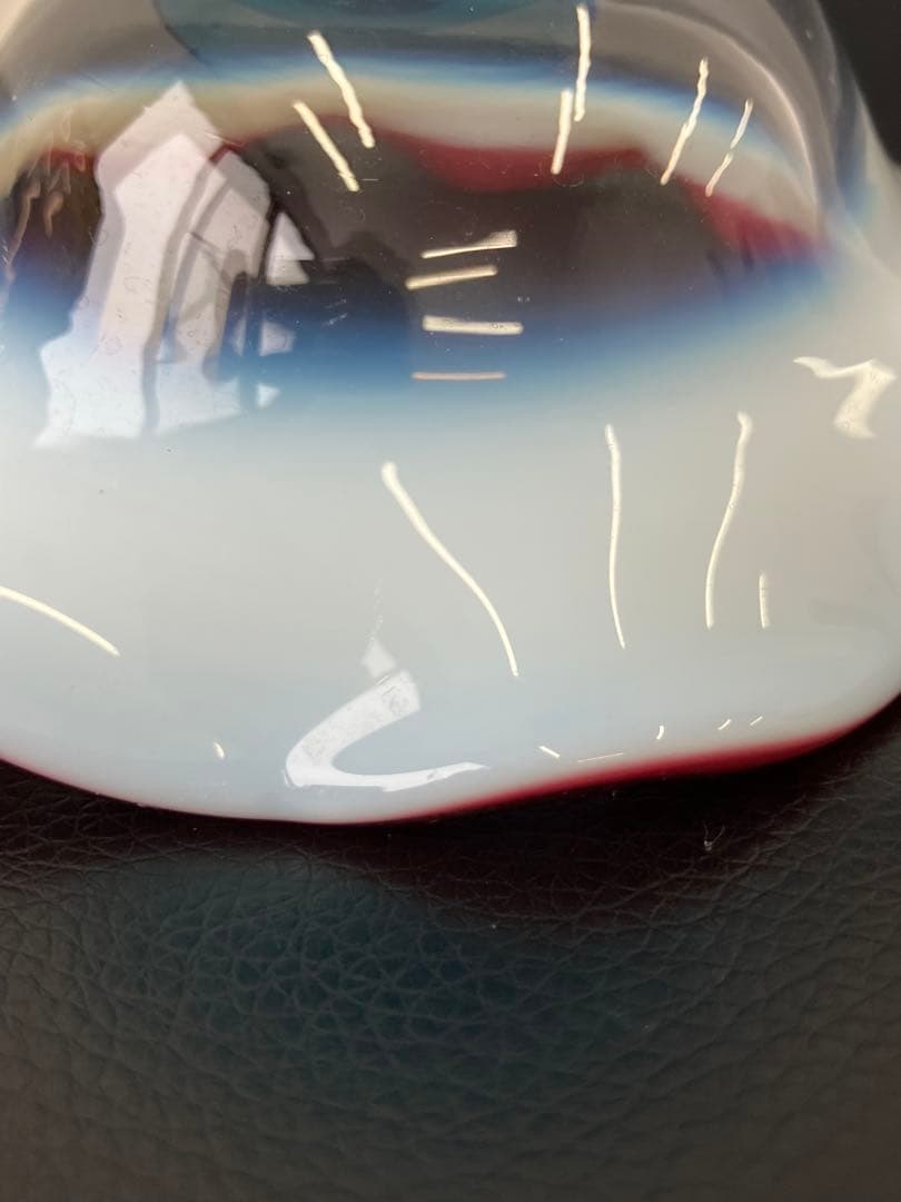 値下げ！大正モダン　氷コップ 和ガラス　三色 手吹き ガラス 乳白色 レトロ