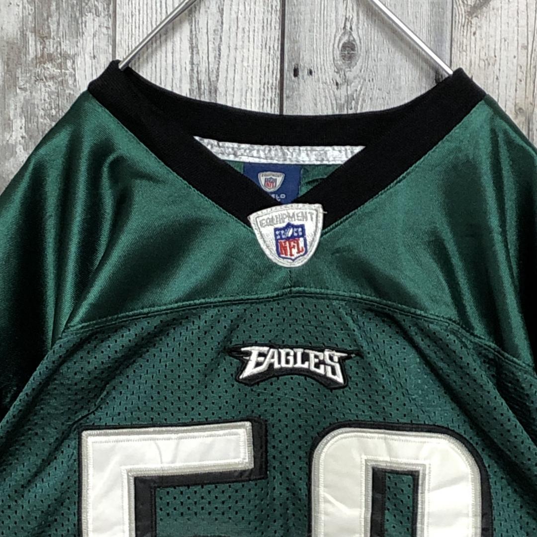 NFLイーグルス リーボック 3XL 刺繍 アメフト ゲームシャツ ユニフォーム