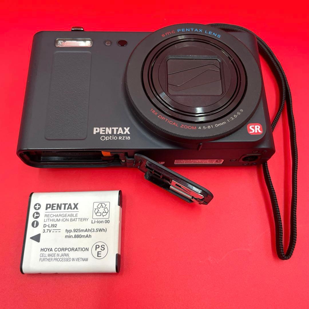 【動作確認済】PENTAX Optio RZ18 ブラック 光学18倍ズーム