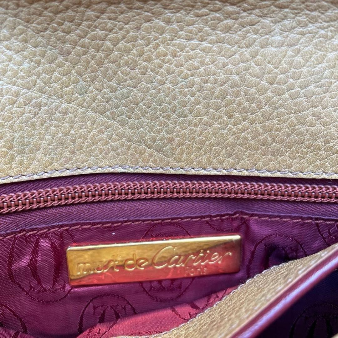 Cartier カルティエ　ショルダーバッグ レザー 斜め掛け　ヴィンテージ
