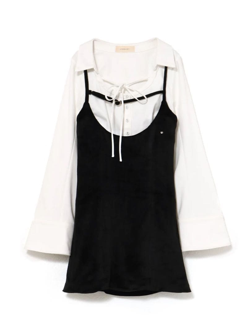 Betty velour mini dress andmary アンドマリー