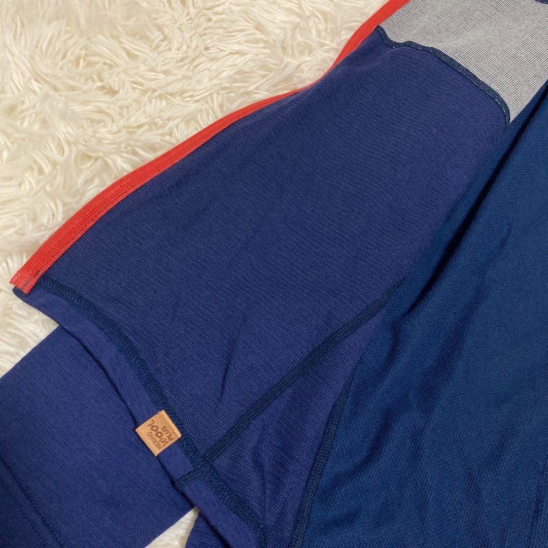 mont-bell メリノウールサイクルジャージ ネイビー L