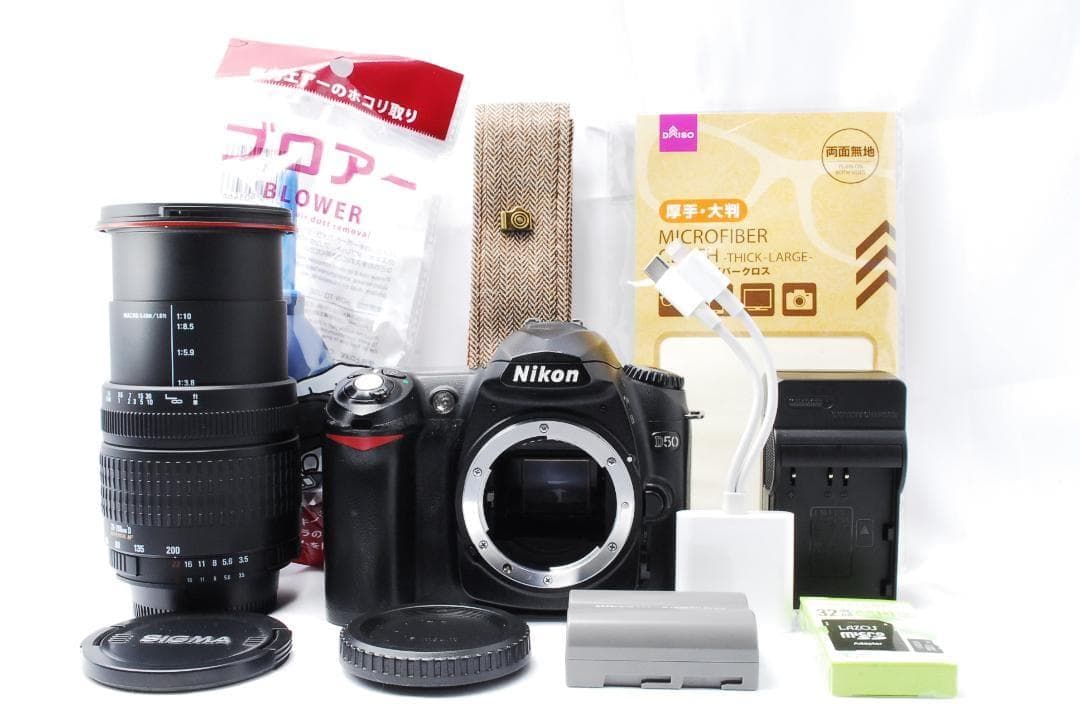 Nikon D50✨付替不要✨高倍率レンズ付✨レンズセット スマホ転送 初心者