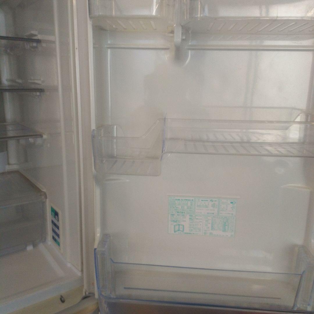 2014年製 シャープ SJ-PW42A-W 424L冷蔵庫 日本製 両開き