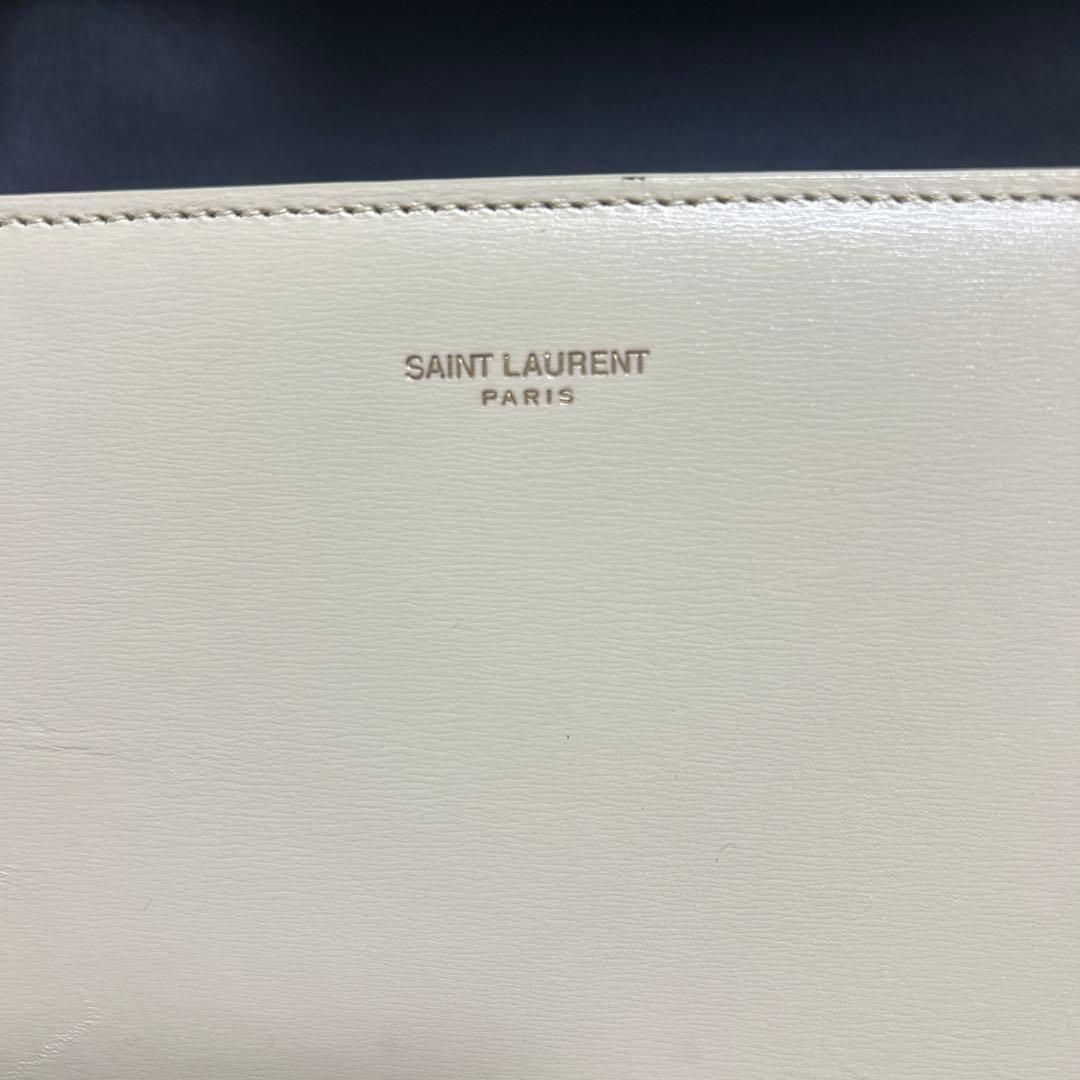Saint Laurent カサンドラ ハンドバッグ 白黒