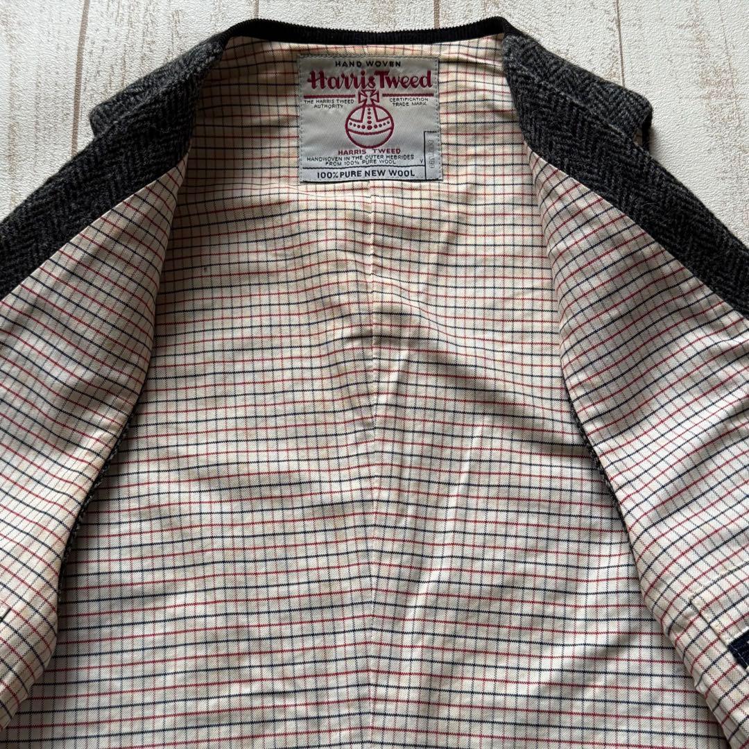 【ビームスプラス】ハリスツイード使用　ベスト　ヘリンボーンツイード