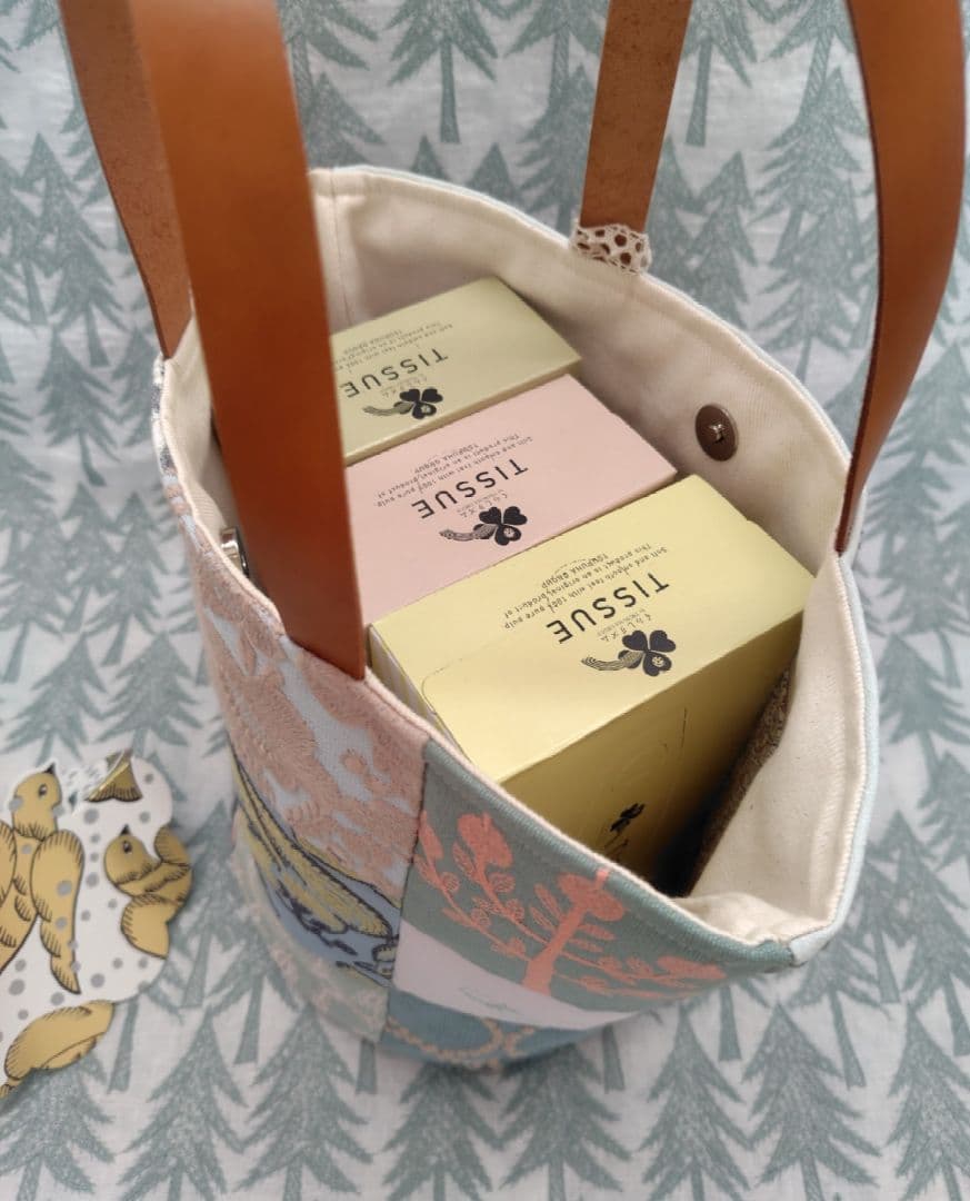 クリスマス出品☆ミナペルホネンforest tile　バケツバック