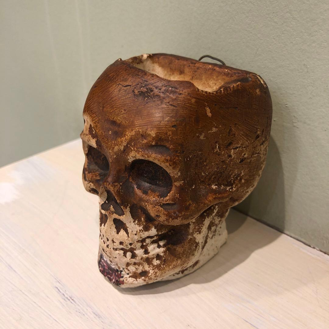 ビンテージ　スカル　髑髏　骸骨　ハロウィン　ミッドセンチュリー レトロ　ホラー