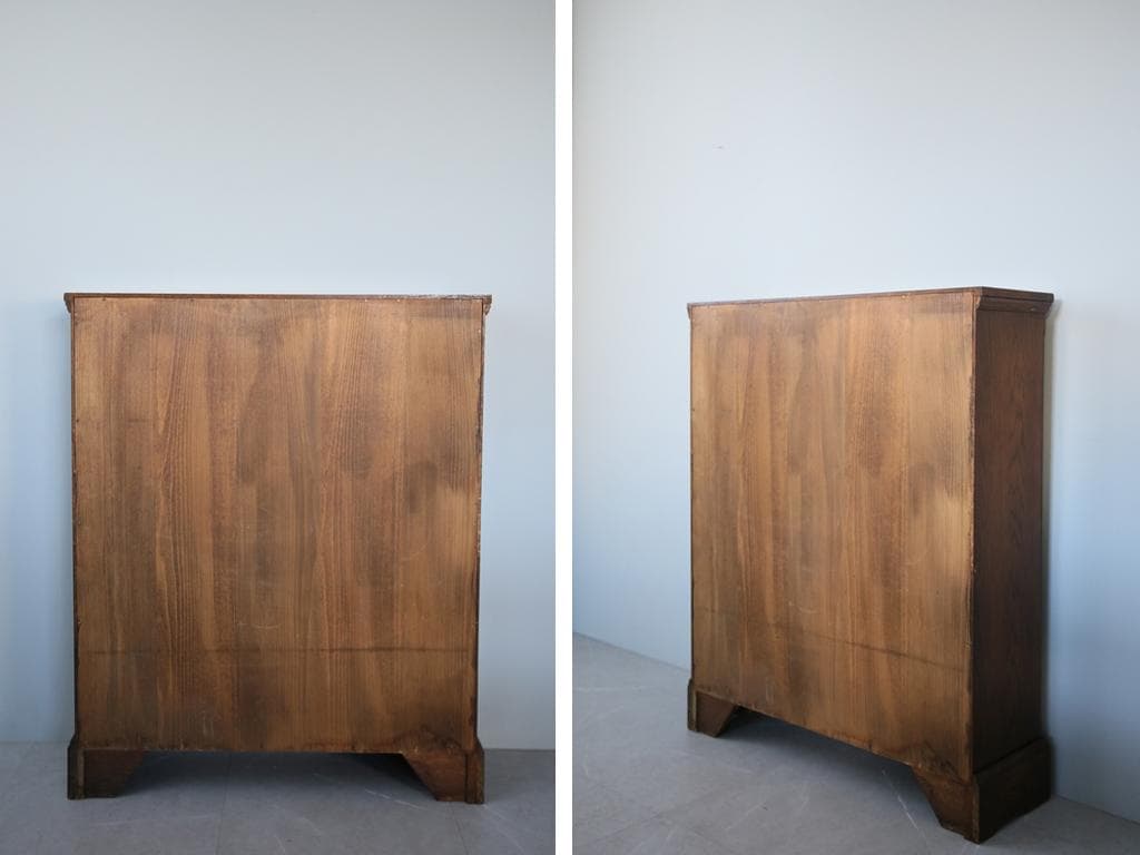 英国アンティーク木製ブックシェルフ/本棚/食器棚/飾り棚/収納ラック92-234