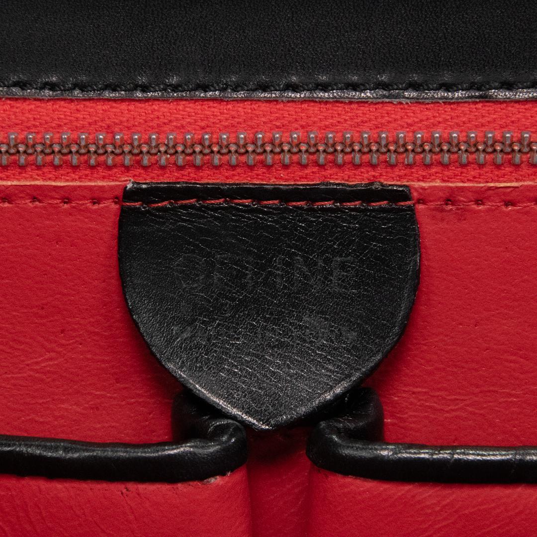 本物 セリーヌ ショルダーバッグ レディース クロコ型押し 黒 斜め掛け ロゴ