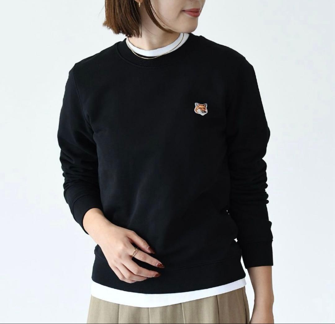 MAISON KITSUNEスウェット　ブラック　S