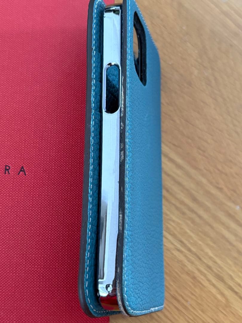 Bonaventura 手帳型iPhone12mini ブルーシアン