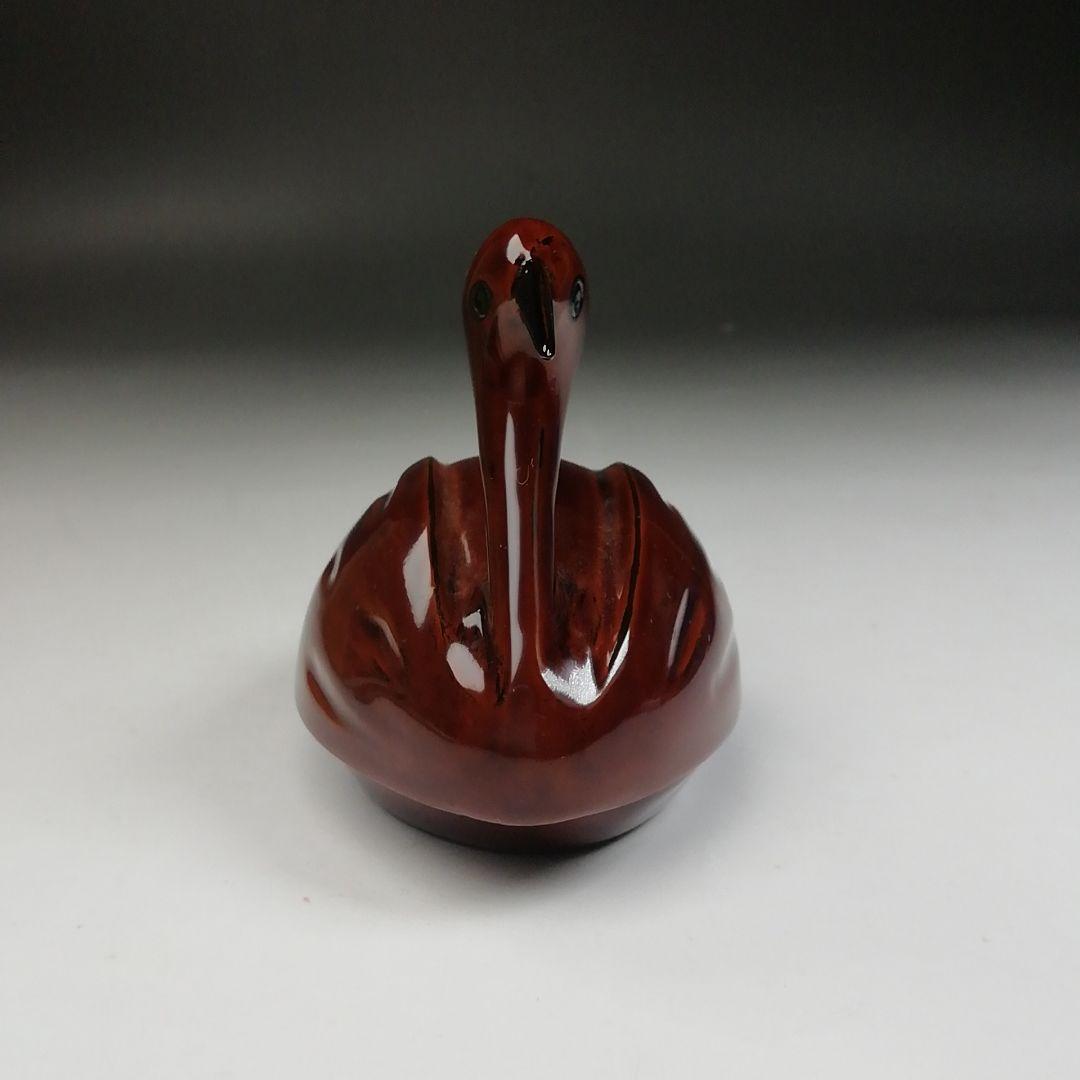 Ｗ１３　香合　『輪島乾漆造り　鶴香合　壱』『塗師　川岸充雅 造』　共箱　茶道具