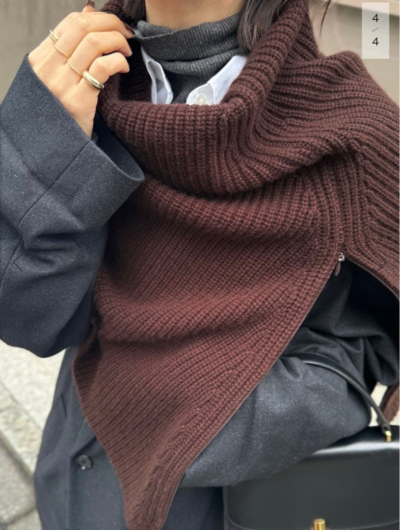 新品タグ付！アパルトモン GOOD GRIEF RIBBED KNIT スヌード
