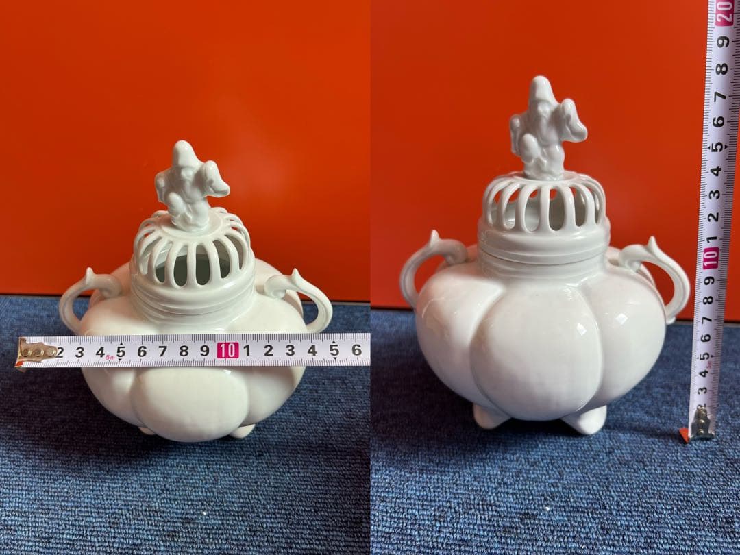 1373  有田焼 白渓　白磁　香炉