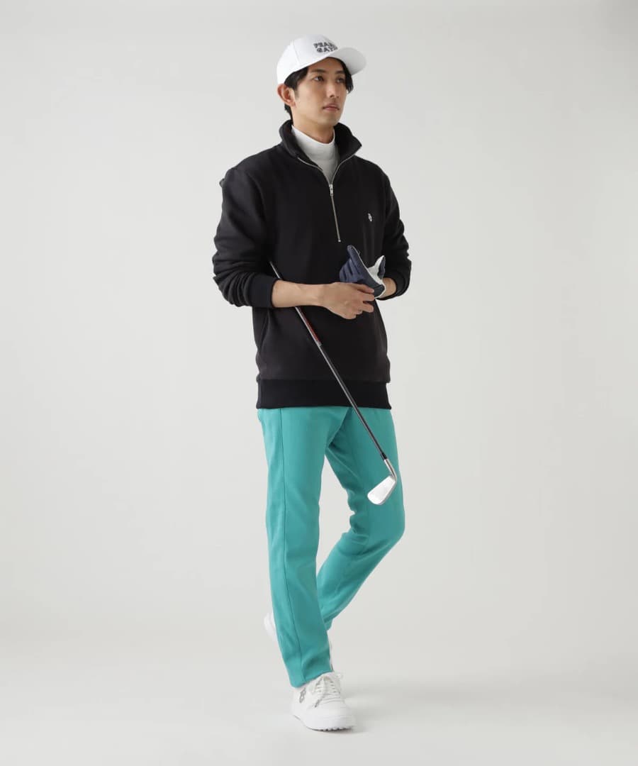 PEARLY GATES ツイル裏毛スウェットハーフジップアップ サイズ6