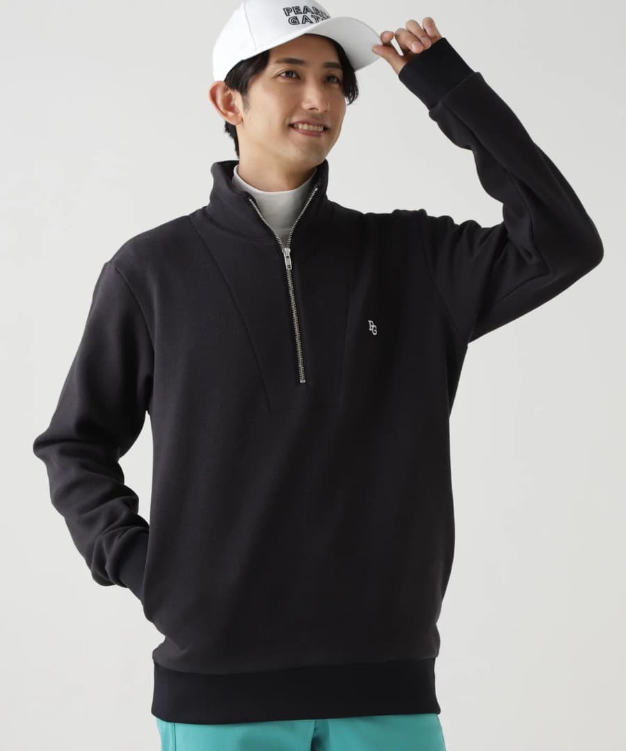 PEARLY GATES ツイル裏毛スウェットハーフジップアップ サイズ6