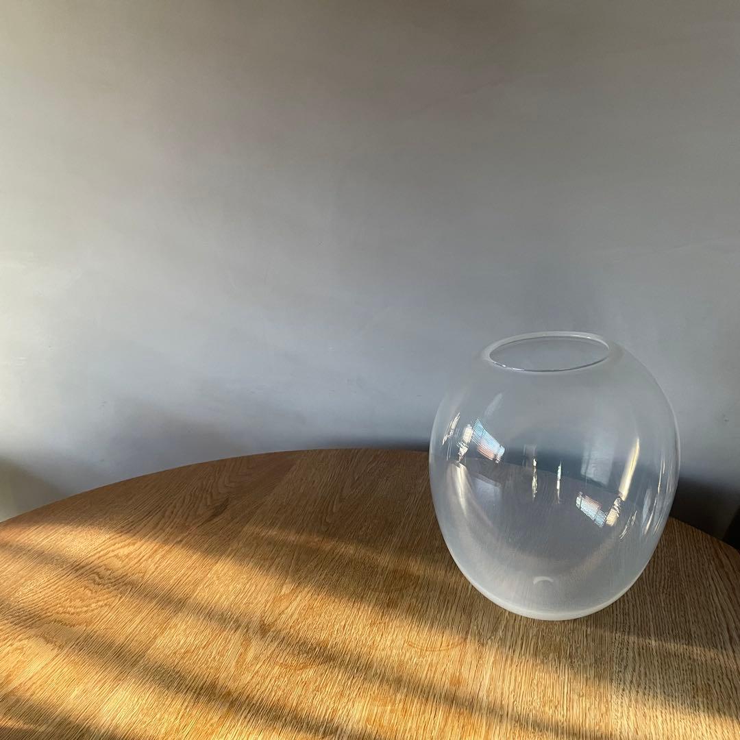 西山芳浩　ガラス花器　白日