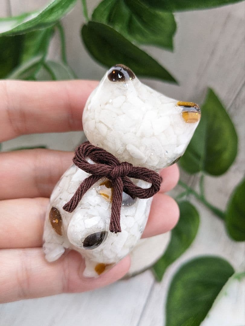 【やま】ブルークラック水晶の恐竜ちゃん形オルゴナイト☆他１５点