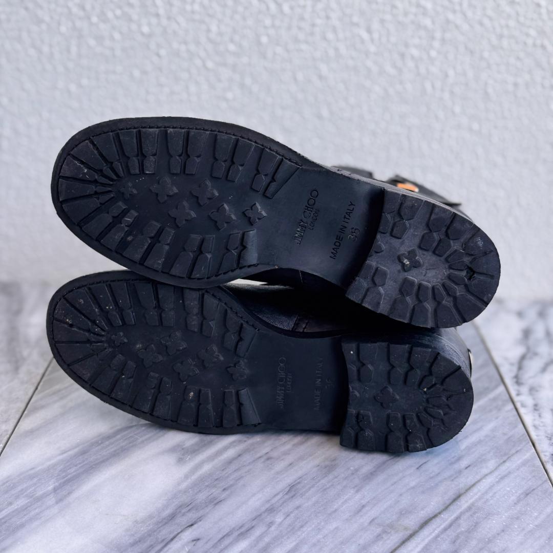 JIMMY CHOO ジミーチュウ　エンジニアブーツ ショートブーツ　黒　36