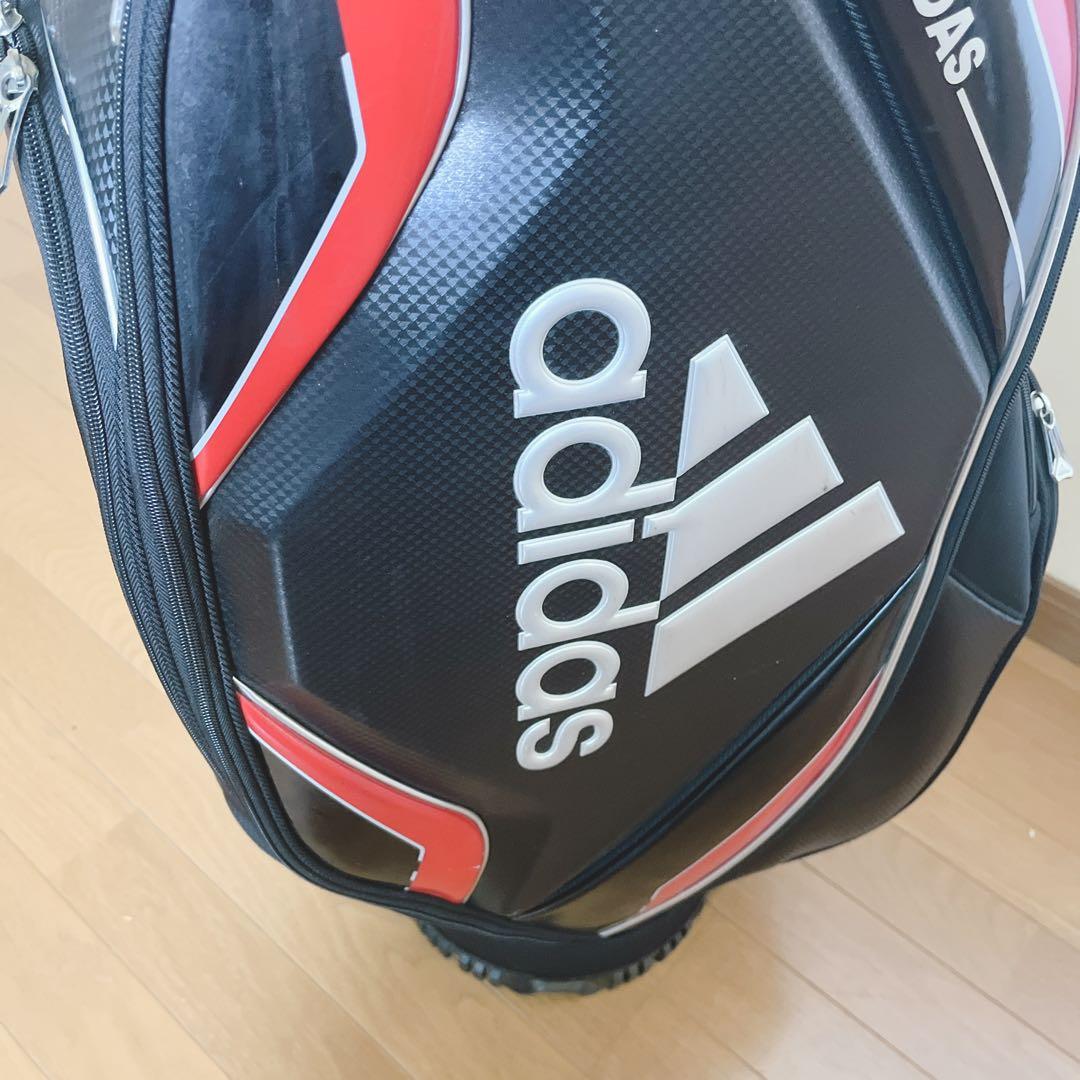 K286 adidas アディダス キャディバッグ 赤黒