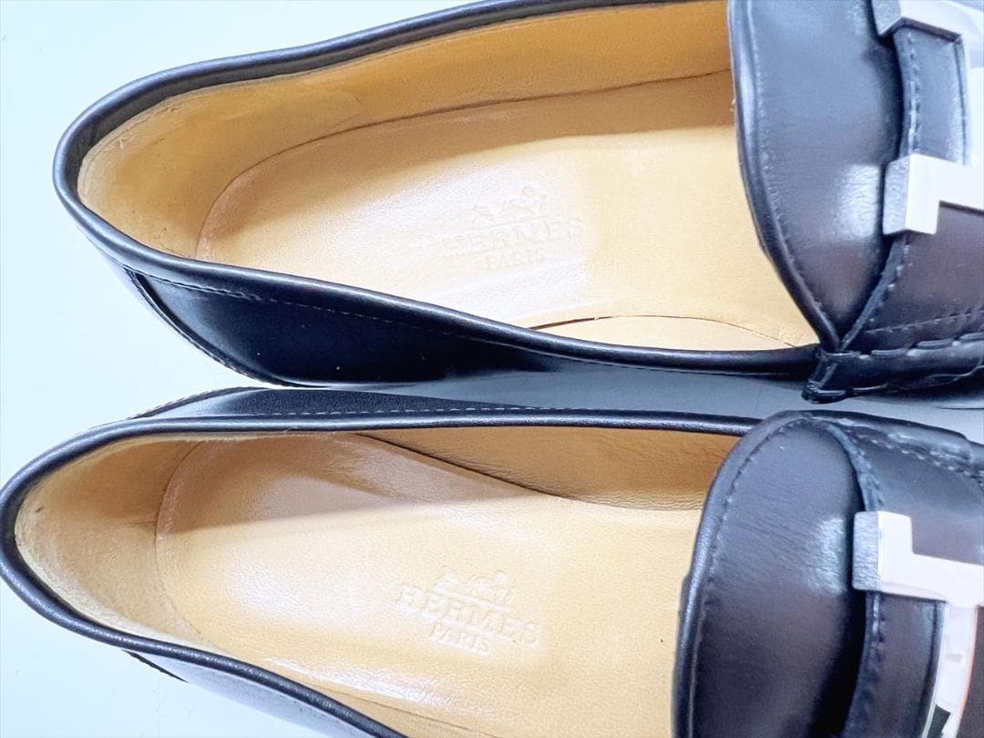 未使用保管 美品 エルメス コンスタンス レザー ローファー 36 23ｃｍ