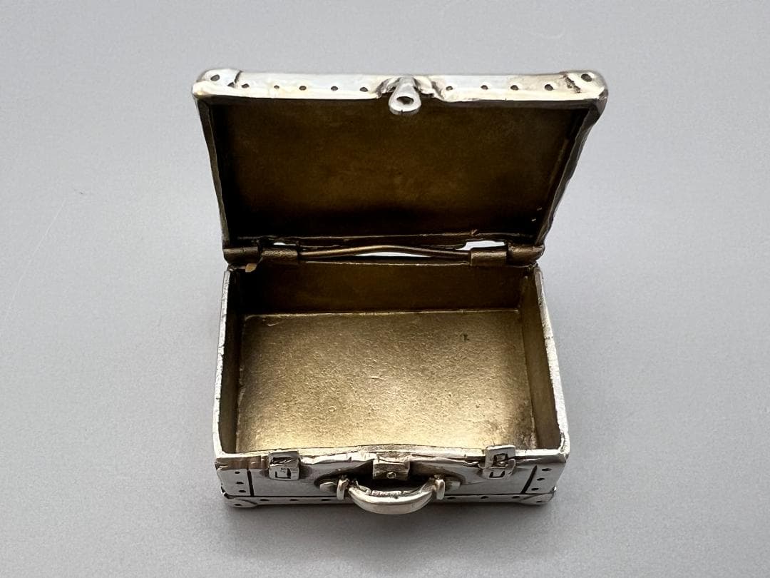 【海】銀製　800刻印　アクセサリ箱　小箱　銀細工　重量約31g