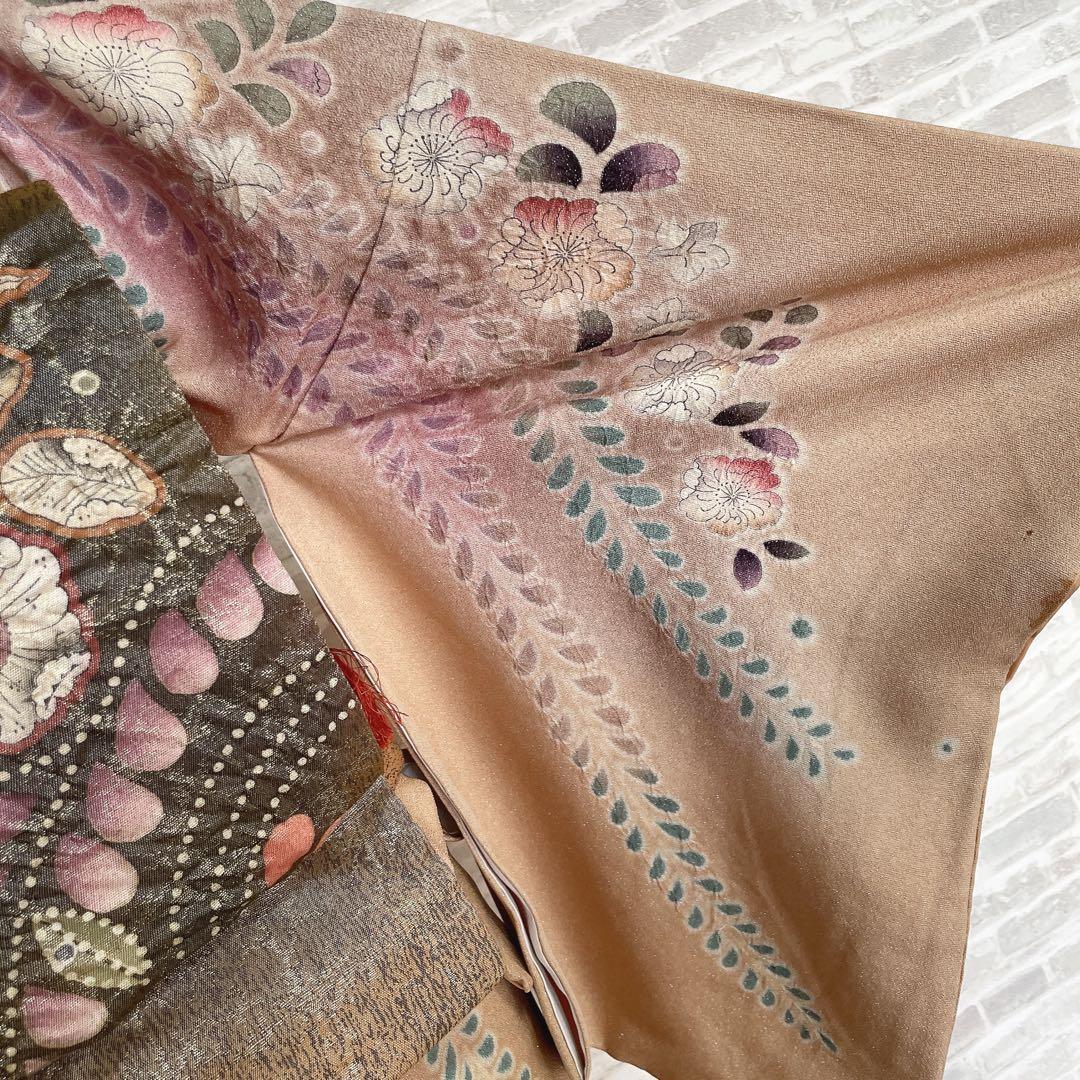 訪問着　フルセット　辻ヶ花　銀通し　落款　着物　H8