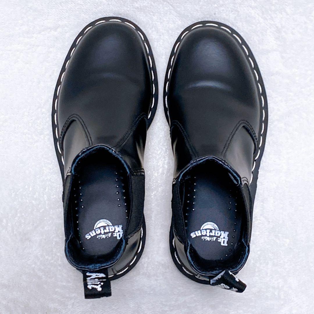 美品　ドクターマーチン　サイドゴアブーツ　限定品2976WS　UK3　モノクロ