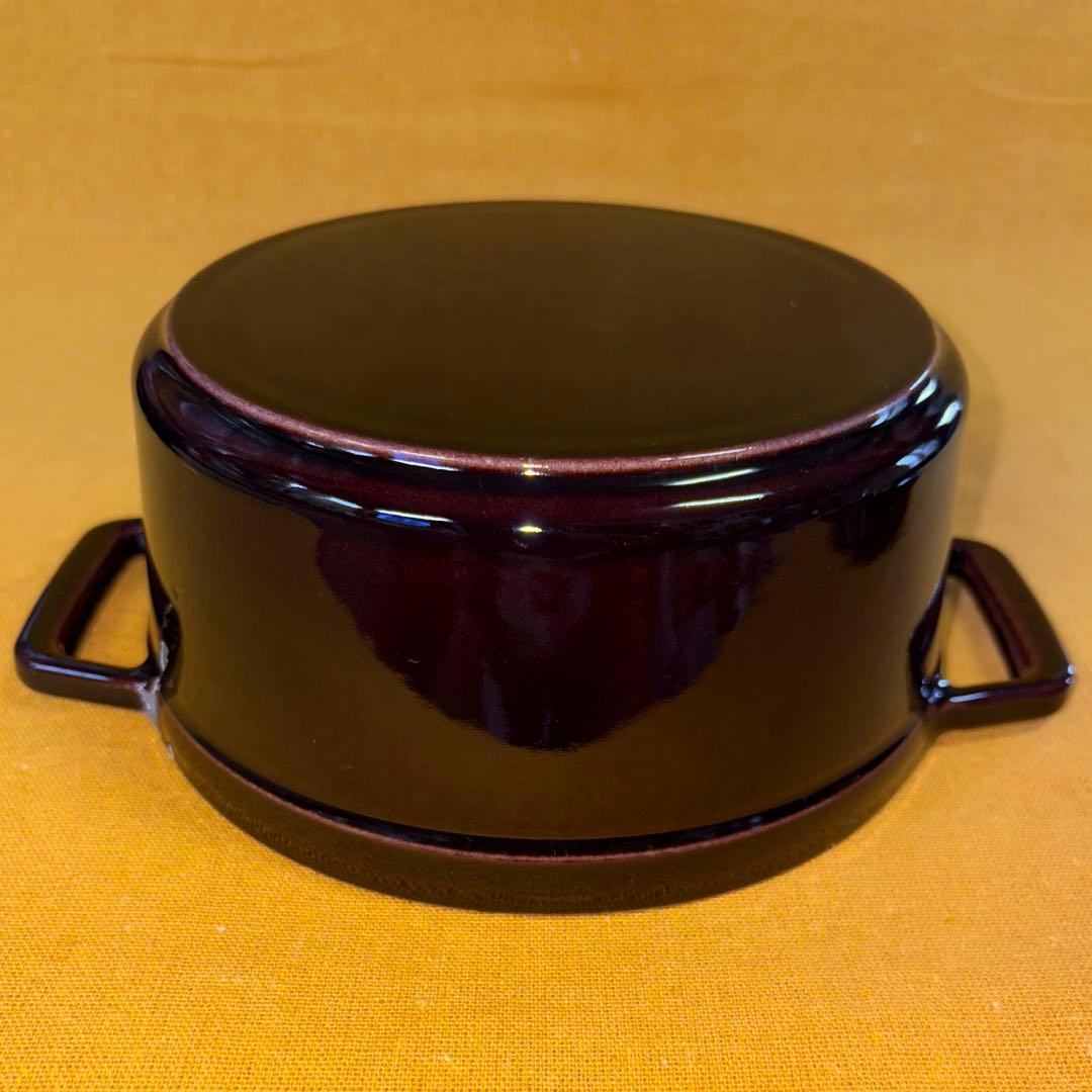 本体訳あり‼️焼き芋用 ストウブ 蓋無傷 超美品❓オーベルジン 18cm ココット