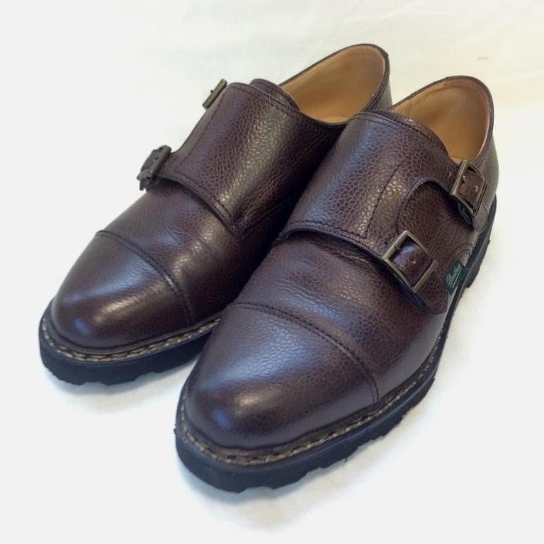 パラブーツ ウィリアム ダブルモンク ブラウン UK6 Paraboot