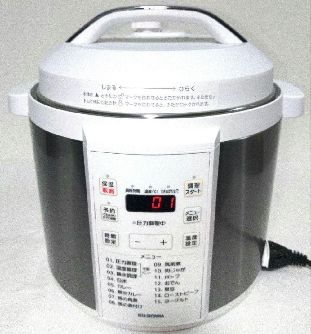 IRIS OHYAMA 電気圧力鍋6L PC-EMA6-W 【未使用品】