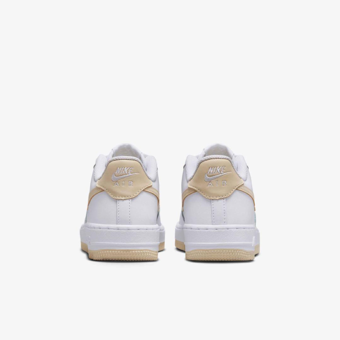 【新品24.5cm】NIKE｜エアフォース１GS｜ホワイト/ライトベージュ