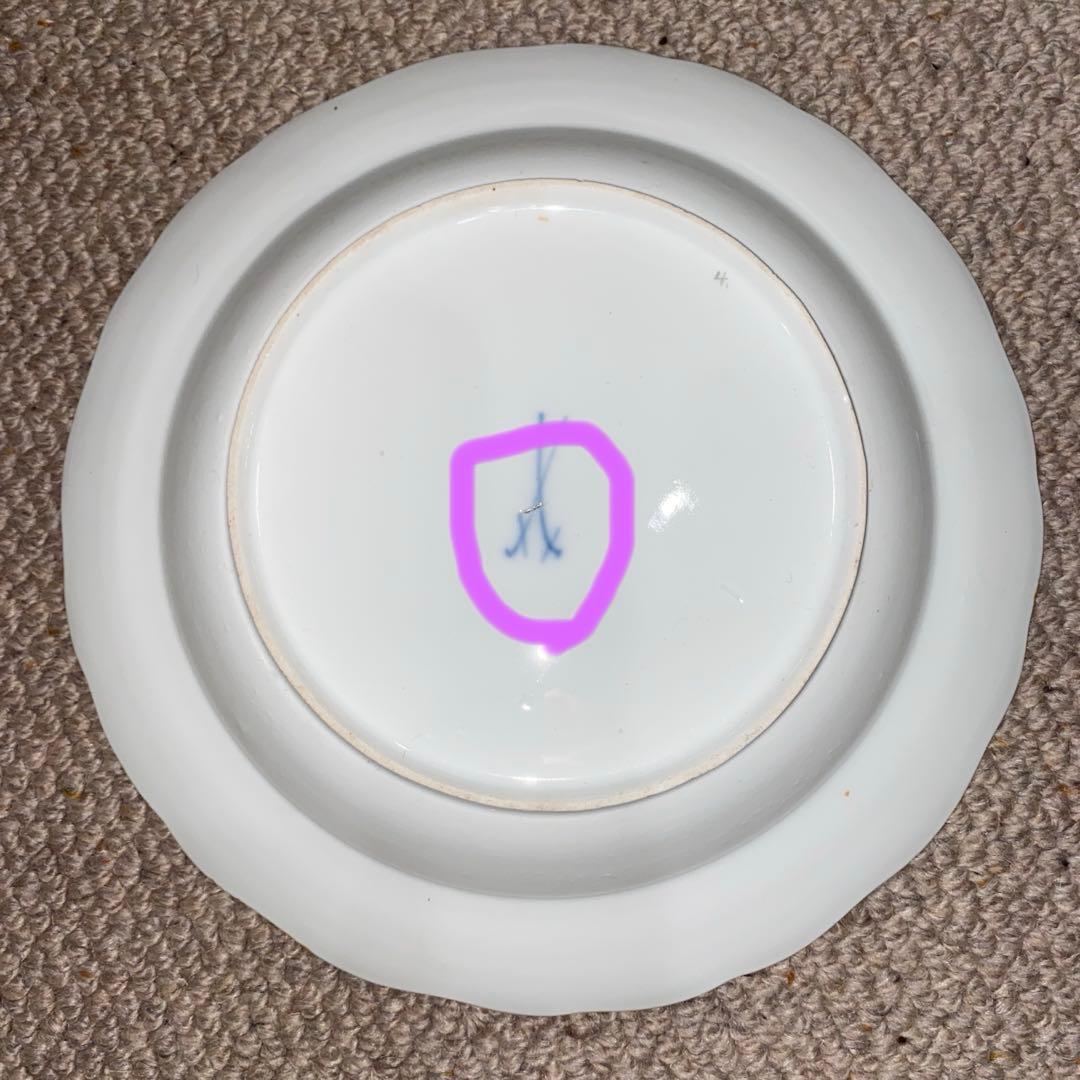 マイセン 大皿　24cm 5枚セット　スクラッチ無し