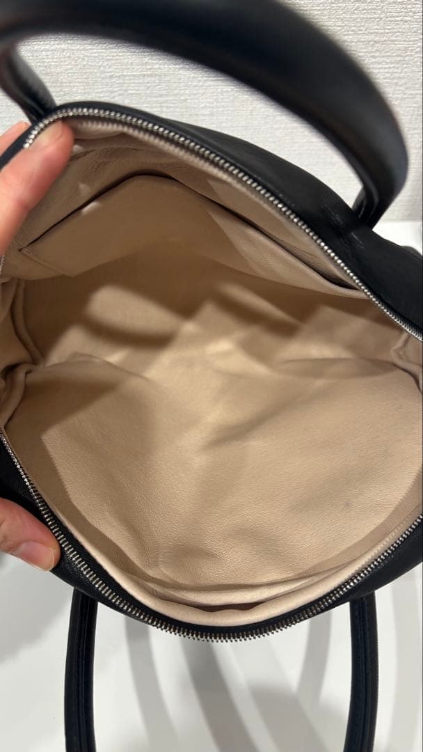 Aeta DA25 ボストンバッグ S 黒 レザーハンドバッグ 保存袋付き