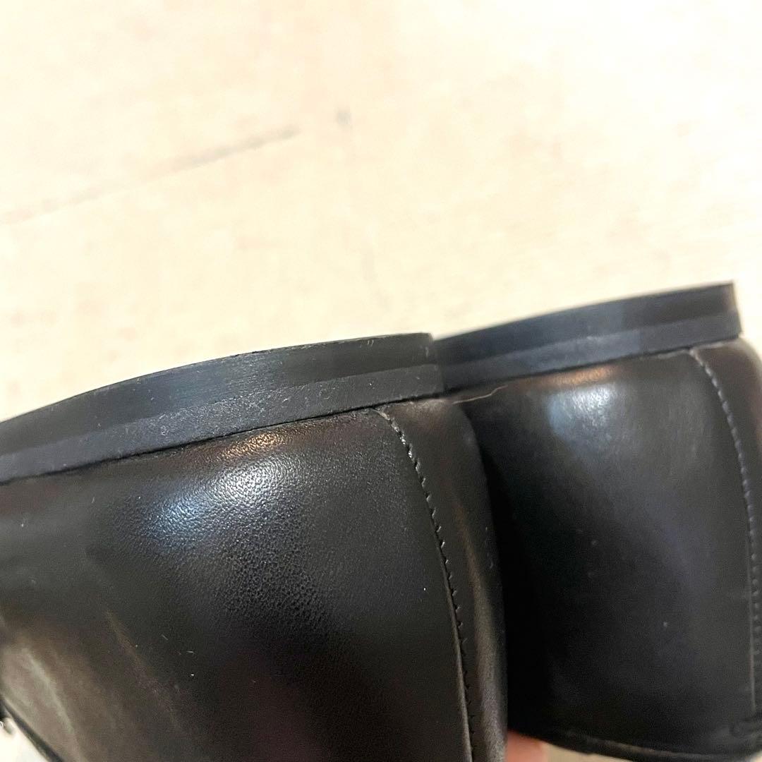 マーガレットハウエル ストラップ フラットシューズ メリージェーン 黒 23.5