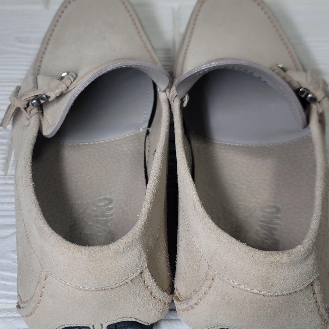 【美品】FERRAGAMO ドライビングシューズ 25cm ベージュ