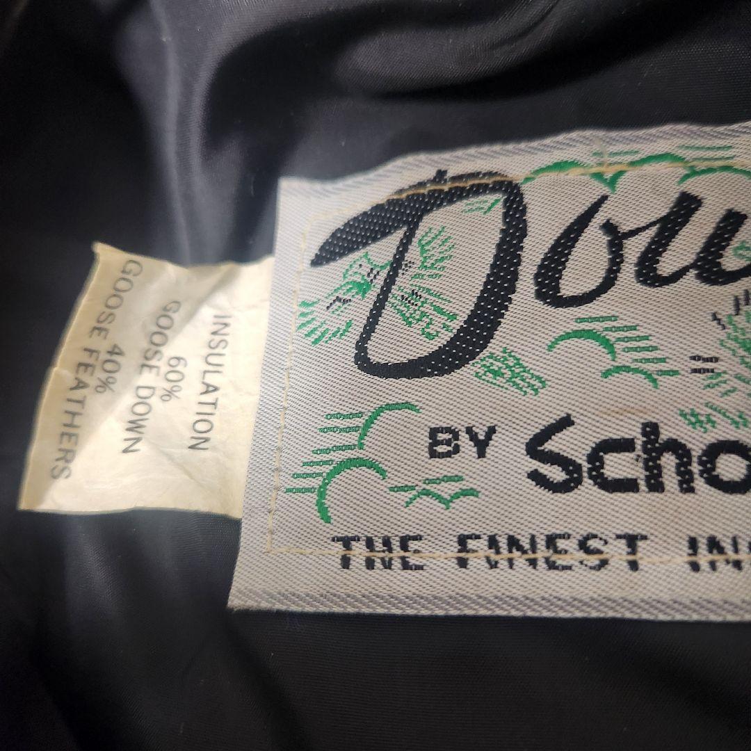 80s90s USA製 Schott レザーダウンベスト 40 グースダウン