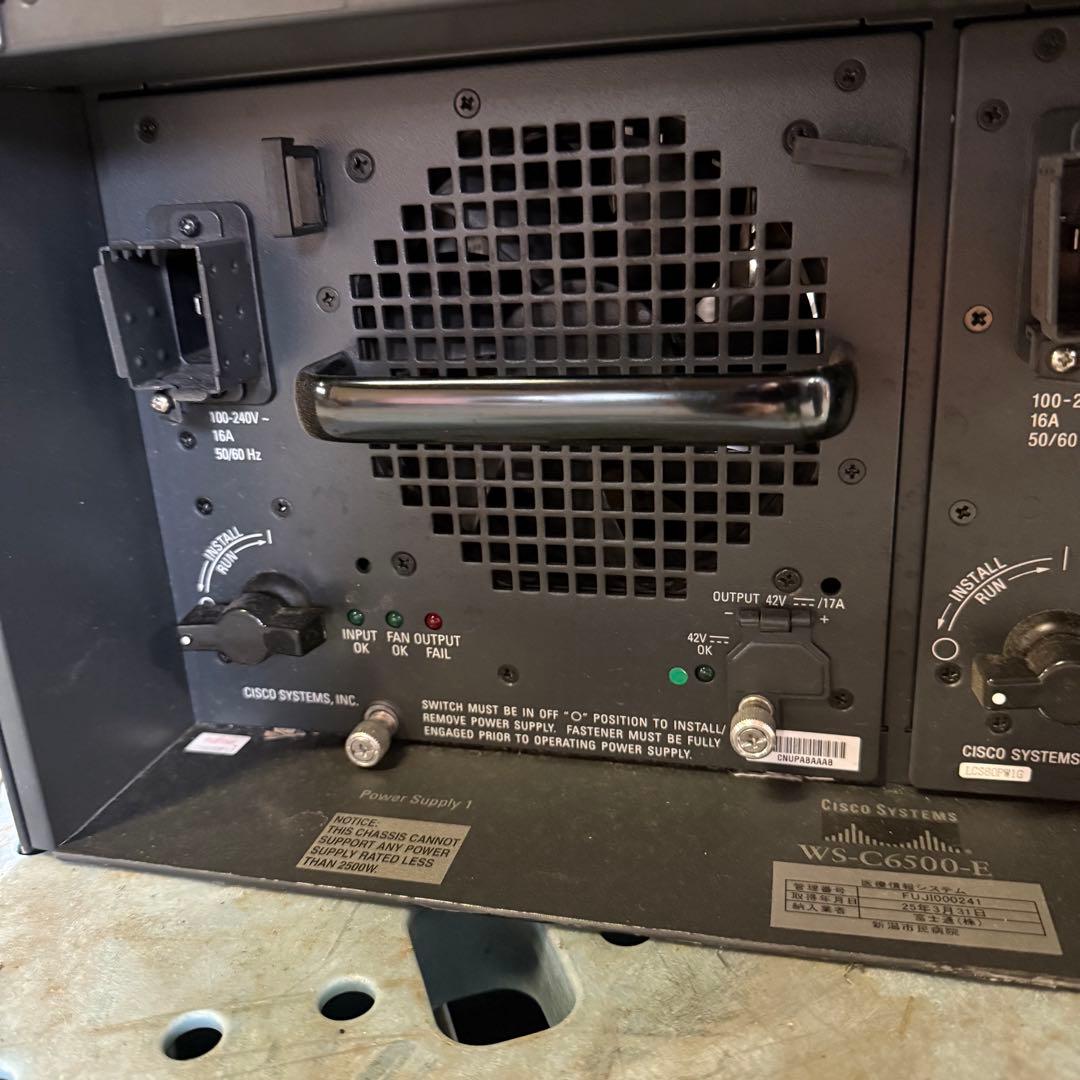 Cisco WS-C6500-E 2台セード[中古】