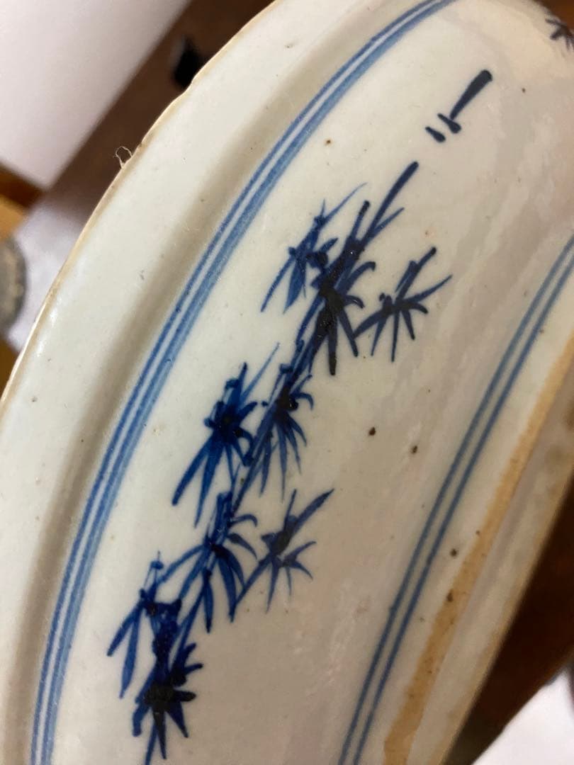 明末清初 大皿 唐物 花鳥 珍品 順治年製