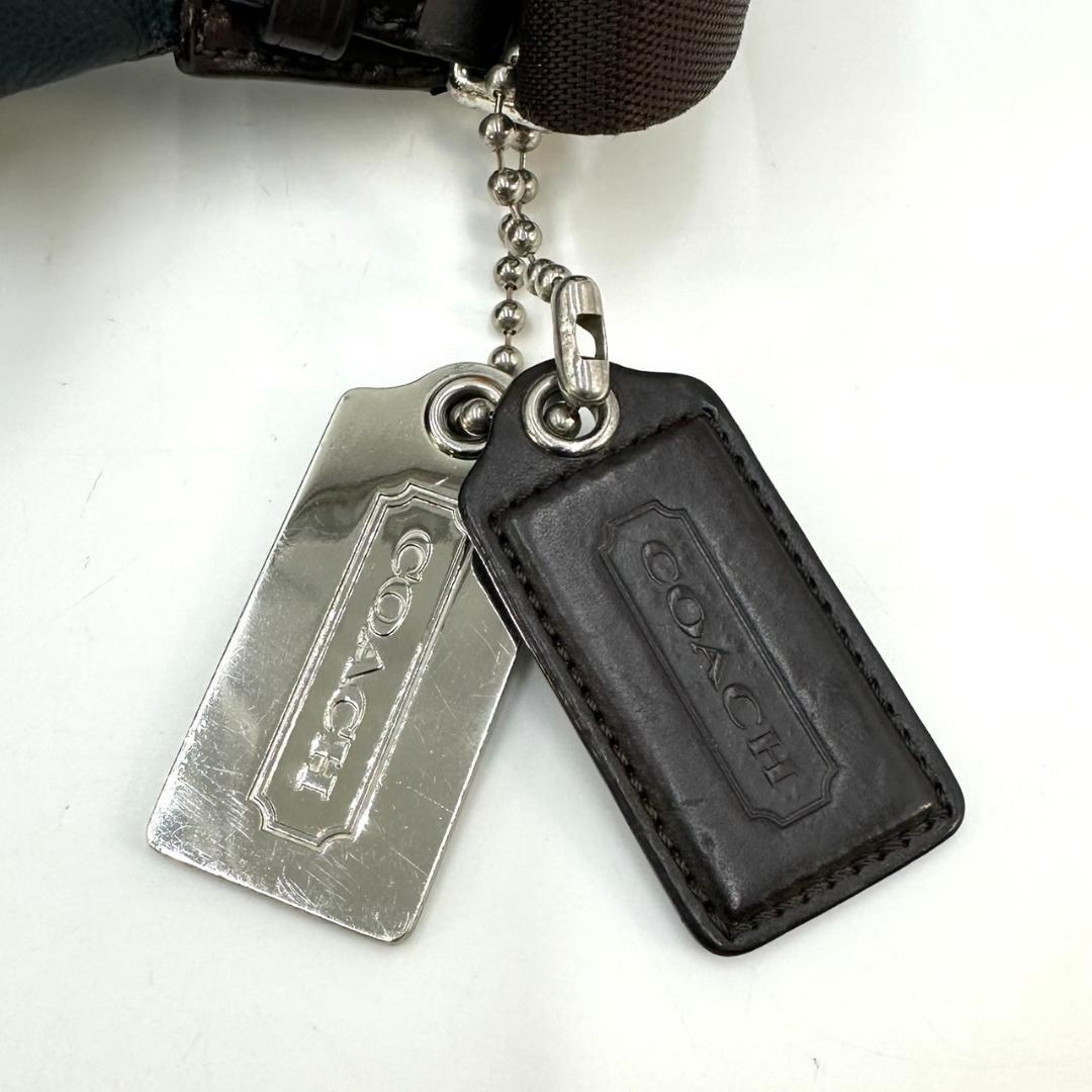 COACH コーチ トンプソン ボディバッグ スリングバッグ シボ革 ロゴ型押し