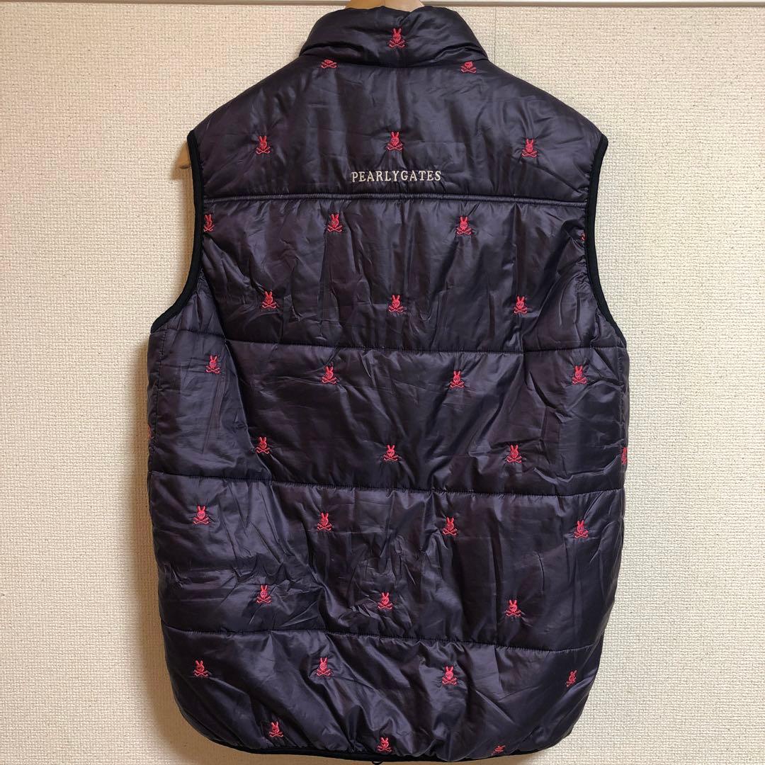 美品　PEARLY GATES 刺繍入りベスト ダークパープル　 メンズXL
