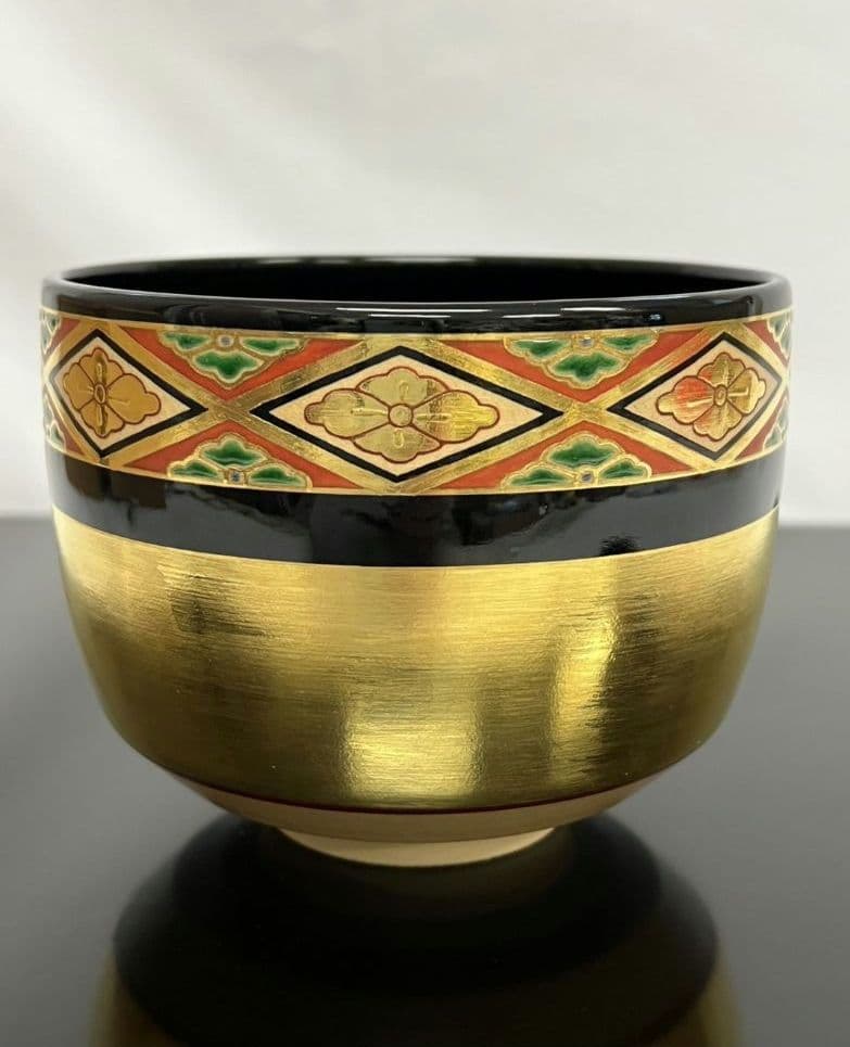 茶碗 『色絵花菱之図』 高橋道八 茶道具