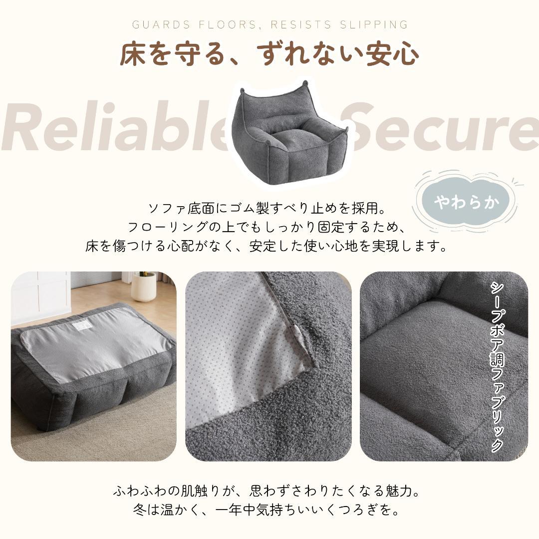 【二人掛けソファ / ブラウン】圧縮ソファ クッションソファー ふわふわ感